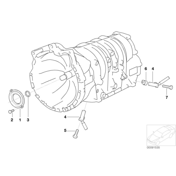 Pierścień uszczelniający wału BMW E39 E46 E53 E83 Z3 525 528 530 318 320 325 330 316 - 24121423529
