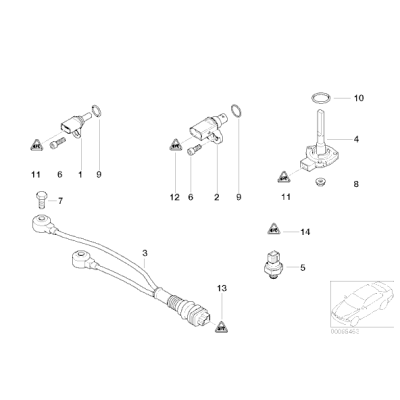 Czujnik poziomu oleju BMW E46 E87 E90 X1 1,6 1,8 2,0 - 12617501786