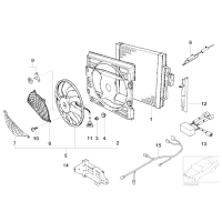 Chłodnica klimatyzacji skraplacz BMW E39 520 523 525 528 530 535 540 M5 - 64538378438