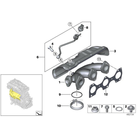 Pierścień uszczelniający BMW E84 X1 E90 E91 E92 F07 F10 F11 F20 F21 F30 F31 F25 F26 X3 X4 F48 MINI - 11628519884