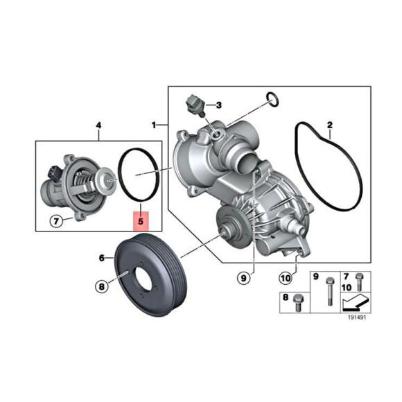 Pierścień uszczelniający BMW E53 E60 E61 E63 E70 F01 F07 F10 F15 F80 F83 F85 F90 F97 F98 G12 - 11531440192