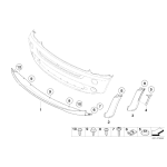 Spoiler zderzaka przód prawy MINI R50 R52 R53 Cooper One - 51117130312