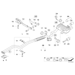 Uszczelka rury wydechowej BMW E60 E61 E63 E64 E65 E84 E81 E87 E90 E91 F01 F10 F11 F25 X3 - 18107549447