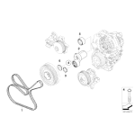 Pasek wieloklinowy BMW E60 E61 E81 E83 E84 E87 E90 E91 E92 E93 520d 116d 118d 120d 123d 318d 320d 330xd 325d - 11288574958