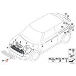 51137300632 Pierścień ozdobny reflektora prawy MINI F55 F56 F57 Cooper One - 51137300632 - Części oryginalne BMW Łódź | Sklep internetowy BMW