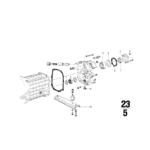 Zimering skrzyni biegów BMW E28 E12 E23 E24 E21 E30 E32 E34 E9 730 735 518 520 525 M5 316 318 320 325 323 - 23121205340