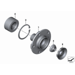 Piasta z kołnierzem mocującym tył BMW F20 F21 F22 F23 F30 F31 - 33416867261