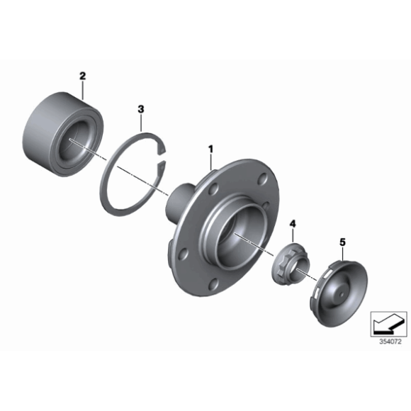 Piasta z kołnierzem mocującym tył BMW F20 F21 F22 F23 F30 F31 - 33416867261