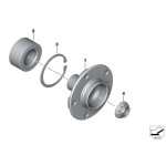 Piasta z kołnierzem mocującym tył BMW F20 F21 F22 F23 F30 F31 - 33416867261