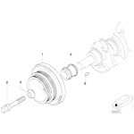 Koło pasowe wału BMW E39 E60 E46 E65 X5 X3 520 525 530 730 320 325 330 M54 - 11237513862