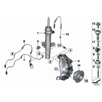 31206876844 Piasta łożysko koła przód BMW F20 F21 F23 F30 F31 F32 F36 118 120 M135iX 220 M240 M235 318 320 430 420 428 440 435 - 31206876844 - Części oryginalne BMW Łódź | Sklep internetowy BMW