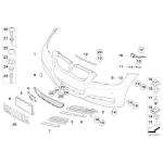 Wkładka mocowanie zderzaka przód prawa BMW E90 E91 316 318 320 323 325 328 330 335 - 51117134098