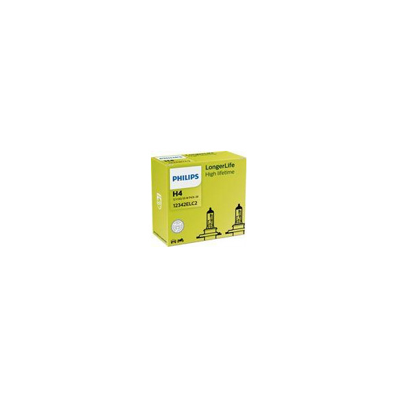 ŻARÓWKA H4 12V/60/55W P43T-38 PHILIPS LONGERLIFE P43T-38 KPL 2 SZ.