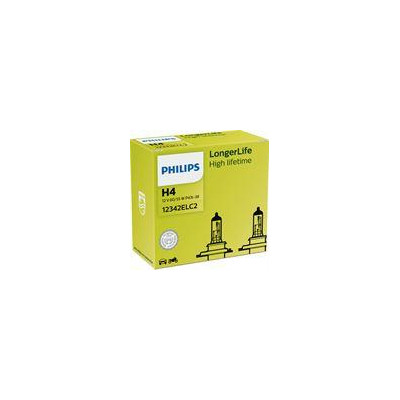 ŻARÓWKA H4 12V/60/55W P43T-38 PHILIPS LONGERLIFE P43T-38 KPL 2 SZ.
