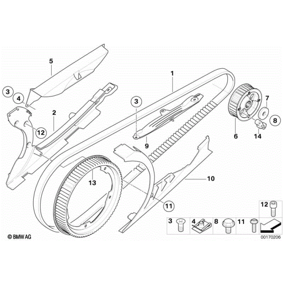 Pasek zębaty napędu pasowego BMW K71 F800 GT - 33838521719