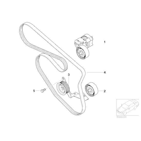 Napinacz paska micro BMW E46 E90 E87 316 318 118 120 116 X3 N40 N46 N42 - 11287524267