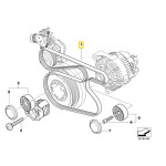Pasek micro BMW E87 118d 120d M47N2 - 11287795601