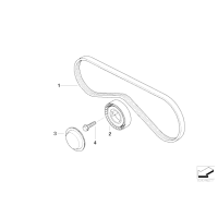Pasek wieloklinowy na klimatyzację BMW E34 E36 316 318 518 - 11281743193