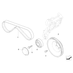 Rolka napinająca kompresora klimatyzacji BMW E36 E34 - 11282245087
