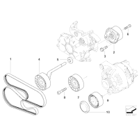 Napinacz paska BMW E46 E60 E90 X3 318d 320d 330d 335d 520d 525d 530d 730d - 11287786880
