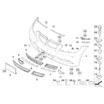 Kratka częściowo otwarta zderzaka przód lewa BMW E90 E91 318 320 323 - 51117154551