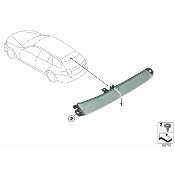 Trzecie światło stop BMW F31 316d 316i 318dX 320dX 320i 325d 328i 328iX 330d 335dX 335iX 340iX 340i - 63257260545