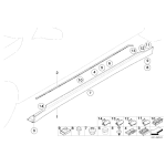 Zaczep mocowanie osłony progu BMW E66 730 740 750 760  - 51117160450