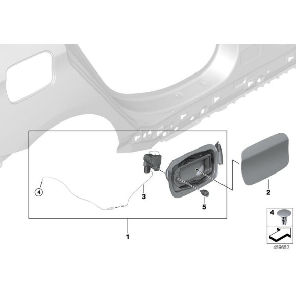 51177378243 Palec blokujący wlewu paliwa BMW F45 F46 MINI F54 F60 F97 X3 M G01 - 51177378243 - Części oryginalne BMW Łódź | Sklep internetowy BMW