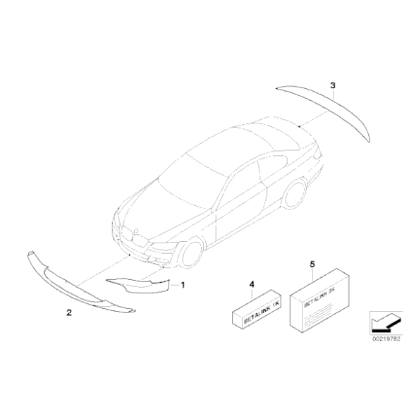 Dokładka zderzaka BMW Performance z karbonu do pakietu aerodynamicznego typu M BMW E92 E93 - 51192159867
