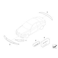 Dokładka zderzaka BMW Performance z karbonu do pakietu aerodynamicznego typu M BMW E92 E93 - 51192159867