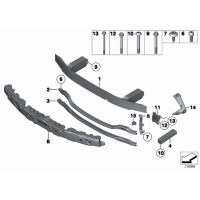 Wzmocnienie belka zderzaka przód BMW F07 F10 F11 520 523 525 528 530 535 550 - 51117203078