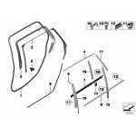Osłona zewnętrzna wnęki drzwi tył prawa BMW F11 F11N 520 523 525 528 530 535 550 - 51357392184