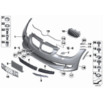 Osłona zderzaka przód lewa BMW E92N E93N 316 318 320 325 328 330 335 - 51117229181