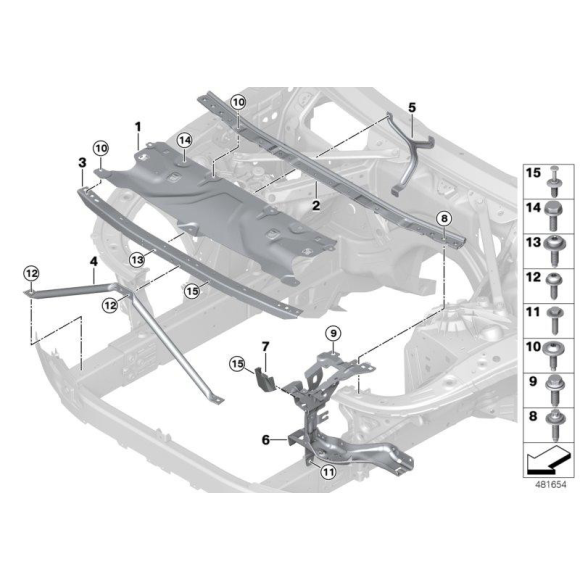 Osłona zamka prawa BMW F90 G30 G31 G38 F91 F92 F93 G14 G15 G16 - 51747407770