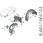 Osłona wnęki koła przód prawy BMW F87 F87N M2 - 51718063032