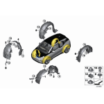 51717368600 Osłona wnęki koła przód prawa przednia BMW I01 I01N i3 i3s 60Ah 94Ah 120Ah - 51717368600 - Części oryginalne BMW Łódź | Sklep internetowy BMW