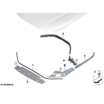 Osłona uszczelka maski przód prawa BMW G22 G23 G26 - 51769883648