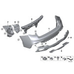 Osłona ucha holowniczego tył DARK SHADOW M BMW F16 X6  - 51128056540