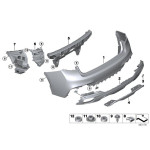 Osłona ucha holowniczego tył DARK SHADOW M BMW F16 X6  - 51128056540