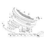 Osłona kanału powietrza zderzaka przód lewa gruntowana BMW E46 sedan 318d 320d 330d - 51117890095