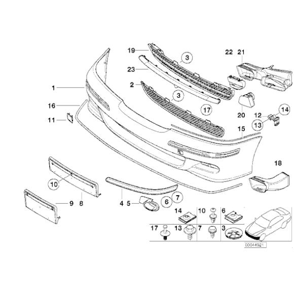 Ramię środkowe gruntowane BMW E39 520d 520i 525d 525i 528i 530i 535i 540i 523i - 51117893048