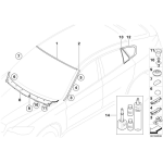Osłona szyby przód góra BMW E71 E72 X6 30dX 35dX 35iX 40iX 40dX 50iX - 51317179737