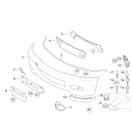 Osłona reflektora przeciwmgłowego halogenu lewa BMW E46 316 318 320 323 325 328 330 M-PAKIET - 51117893067