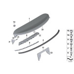 Osłona spoilera klapy tył lewa MINI F55 Cooper One - 51627359161