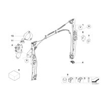 Podnośnik szyby elektryczny lewy MINI R50 R52 R53 One Cooper - 51337039451