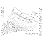 Osłona spryskiwacza M przód prawa BMW E60 E61 520 523 525 530 540 535 545 550 - 51117897212