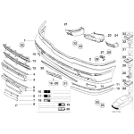 Podkładka pod tabl. rejestracyjną BMW E39 prod. do 09.2000r. - 51118159357