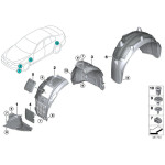Osłona pokrywa nadkola przód BMW G11 G12 G14 G15 G16 G30 G31 G32 - 51717340195