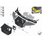 51747333879 Osłona podszybia górna lewa BMW I01 I01N i3 i3s 60Ah 94Ah 120Ah - 51747333879 - Części oryginalne BMW Łódź | Sklep internetowy BMW