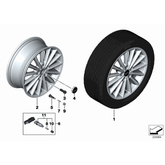 Osłona piasty z chromowaną krawędzią kołpaczek MINI F54 F55 F56 F57 F60 - 36136857149